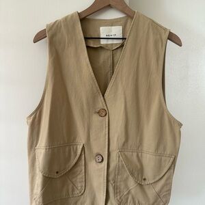 Tan Button-Up Vest